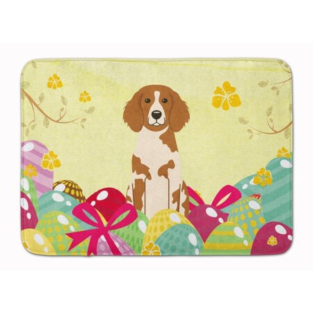 Carolines Treasures Easter Eggs Brittany Spaniel Machine Washable Memory Foam Mat BB6072RUG